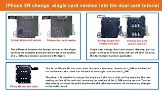 iPhone XR change single SIM card version into the dual card tutorial