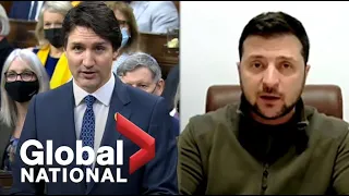 Global National: March 15, 2022 | Zelenskyy pleads for no-fly zone in Canadian parliament speech