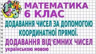 ДОДАВАННЯ ЧИСЕЛ ЗА ДОПОМОГОЮ КООРДИНАТНОЇ ПРЯМОЇ. ДОДАВАННЯ ВІД'ЄМНИХ ЧИСЕЛ. Урок. МАТЕМАТИКА 6 клас