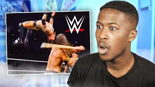 Reacting to WWE Mid-Air Counter Compilations