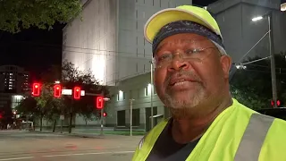 Man's love for Houston urges him to clean graffiti from protest