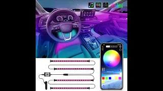 How to install Car Interior Atmosphere Mobile App Control Decor Lamp Bluetooth connected Full Method