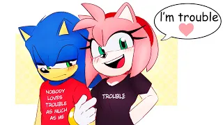 Sonic Loves Trouble - Sonic x Amy (Sonamy) Comic Dub Compilation