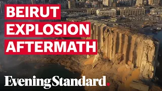 Beirut explosion: Drone footage shows devastating impact of explosion that killed 100 in Lebanon