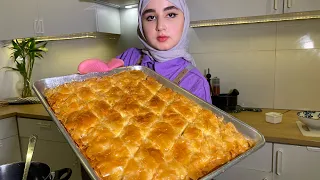 لاااا تفوووتكم …… بقلاوه بالقشطه وصفه رمضانيه لذيذه وسهله وتبيض الوجه 👌