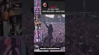HIGHLIGHTS FROM @ASHANTI AT JUICY FEST #NEWZEALAND JANUARY 02, 2024 A little emotional at the end.