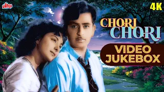 चोरी चोरी : Chori Chori 4K Video Jukebox | lata Mangeshkar, Mohd Rafi | Evergreen Classic-Raj Kapoor