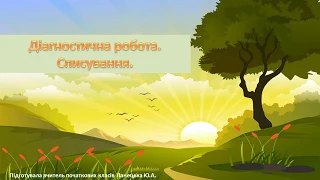 Українська мова. Діагностична робота. Списування. 2 клас. Дистанційне навчання