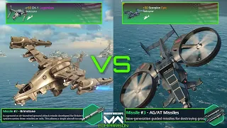 CH-1 VS Scorpion | Helicopter Comparison | Modern Warships