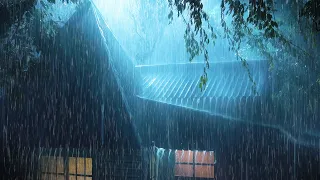 Fall Asleep Immediately with Old Hurricane & Powerful Rain, Heavy Thunderstorm, Awful Wind at Night