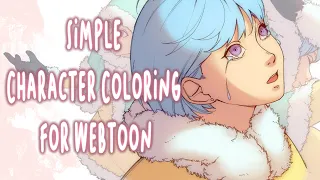 Simple Character Coloring for Webtoon on CSP! | shiraishiku