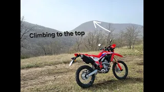 Honda CRF300L trail ride to the top of the mountain