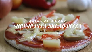 DIY Shrimp Pita Bread Pizza | Quick and Easy Pizza at Home using Pita Bread