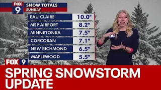 Minnesota weather: Spring snowstorm update [5 a.m. Monday]