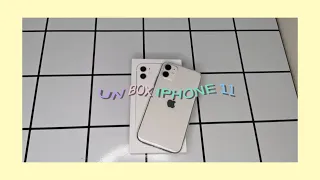 UN box iPhone 11!!🧤llเเกะกล่องเเบบ เช็คเครื่องมาเเล้วllสีขาว 128 Gbll ppeiprie