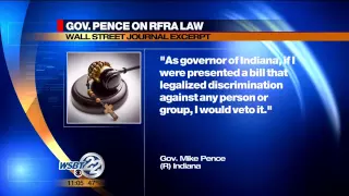 Gov. Pence continues to defend Indiana's RFRA
