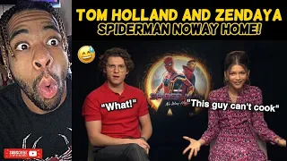 Tom Holland & Zendaya acting like a married couple for 8 min - REACTION | Spider-Man No way home