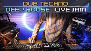 Dub Techno / Deep House Live Jam with Ableton, Faderfox MX 12,  Novation Launchpad, Hardware Synths