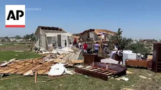 A small community in Texas is hit hard after severe weather roars across region