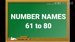 Number Names With Spelling 61 to 80 l Easy Math l English Numbers