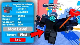 YESS!!🔥👀 NEW UPGRADED SURVEILENSE CAMERAMAN! 🤯*UPDATE LEAKS* 🔥- Toilet Tower Defense | Roblox