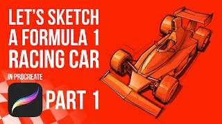 Let's sketch a Fromula 1 car in Procreate