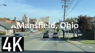 Driving in Mansfield, Ohio 4K Street Tour - Downtown Mansfield