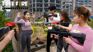Funny Free Fire: Warrior Girl pregnancy escape enemy's encirclement | Comedy Nerf War - LD Rampage