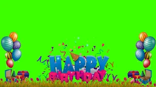 Happy Birthday Green Screen Template Video Background | Happy Birthday Green Screen Video
