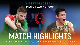 Highlights | Tamas Lakatos (HUN) vs Wong Chun Ting (HKG) | MT Grps | #ITTFWorlds2022