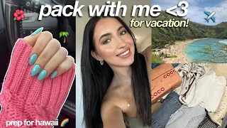 PACK + PREP w/ me for vacation | nails, travel vlog, organization tips + more!