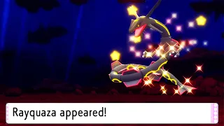 I found SHINY Rayquaza.. but forgot a Master Ball