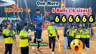 Cricket | 6 Balls 6 Sixes | Sachu vs Sijilippa | ₹1 Lakh Falcons cup 2024 Night Tournament | match
