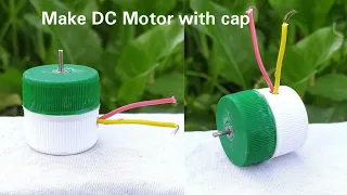 How To Make Motor From bottle cap | how to make Motor at home | DC Motor