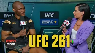 Kamaru Usman is ‘ecstatic’ after knocking out Jorge Masvidal | UFC 261 Post Show | ESPN MMA