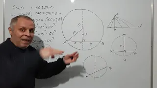 lecții 88 - CLASA 6+: CERCUL: când diametrul e perpendicular pe coardă - unde e perpendicular?