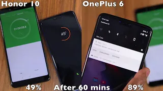 OnePlus 6 vs Honor 10 Charging Comparison [English]
