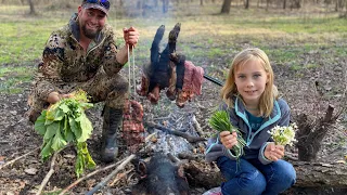 Wild BOAR | Catch Clean Cook |  {GRAPHIC} HARVEST & COOK in the WOODS | Doritos Seasoning!