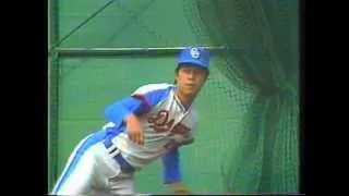 小松辰雄　1985年　キャンプ中の投球練習