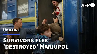 Survivors describe 'horror' of Mariupol siege at station in western Ukraine | AFP