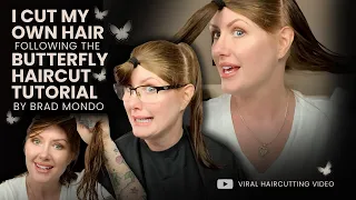 I CUT MY OWN HAIR using the BUTTERFLY CUT TUTORIAL #hairtutorial  - butterfly inspired 🦋