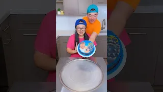 MrBeast cake vs chocolate milk ice cream challenge!🍨 #mrbeast #funny #shorts by Ethan Funny Family