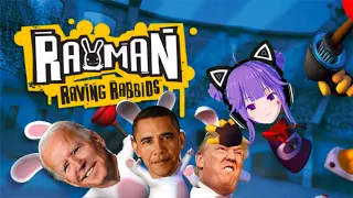 Presidents play a chaotic game of Raving Rabbids! Ft. Lyza