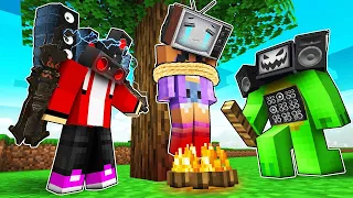 How to SURVIVE APHMAU from EVIL JJ SPEAKER and MIKEY TV MAN in Minecraft - Maizen