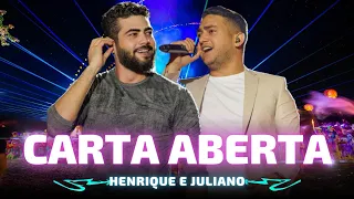 CARTA ABERTA - Henrique e Juliano 🎵 Posso amar outra pessoa Que ainda assim eu vou amar você