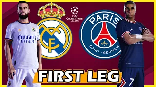 Real Madrid vs PSG - FIRST LEG - Round of 16 Champions league - pes22 gameplay