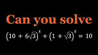 Solving A Radical Exponential Equation