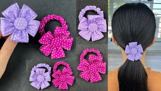 Flower Bow Scrunchies ✅✅ How to make Scrunchies Sewing Tutorial.