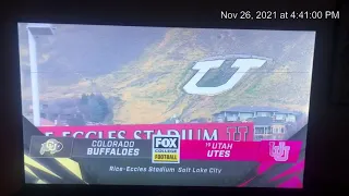 CFB on FOX intro Colorado at Utah