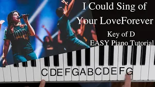 I Could Sing of Your Love Forever  -Martin Smith (Key of D)//EASY Piano Tutorial